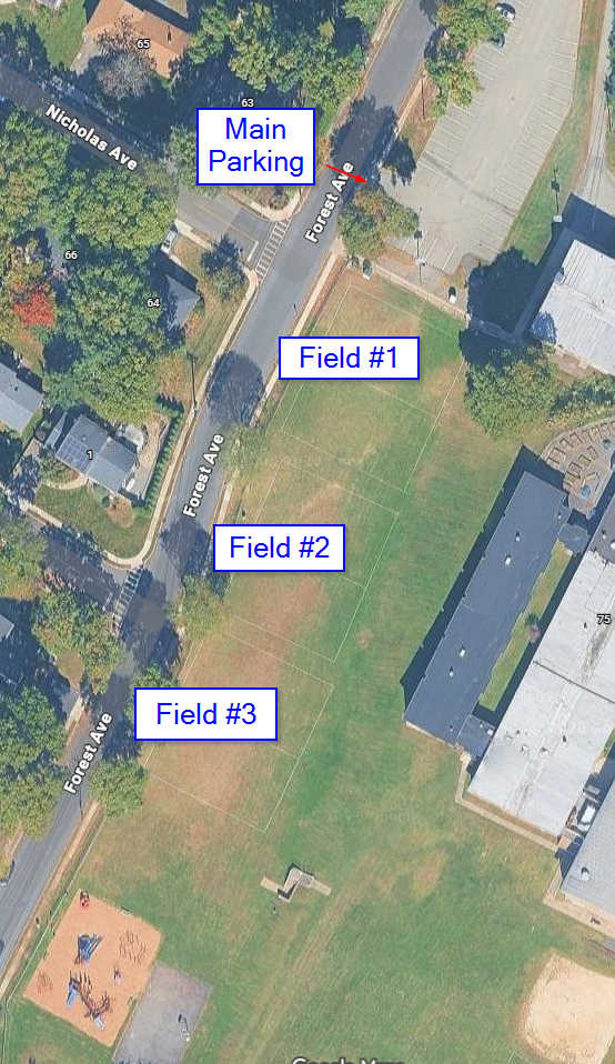 Redwood Field overhead view